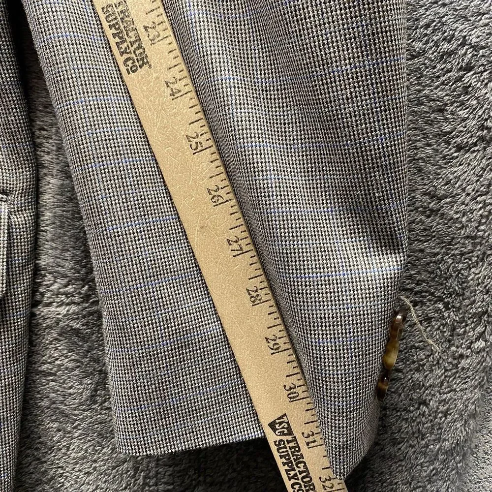 Vintage Ralph Ralph Lauren Blazer Men 47 Silk‎ Wool Tattersall Sport Coat RRL